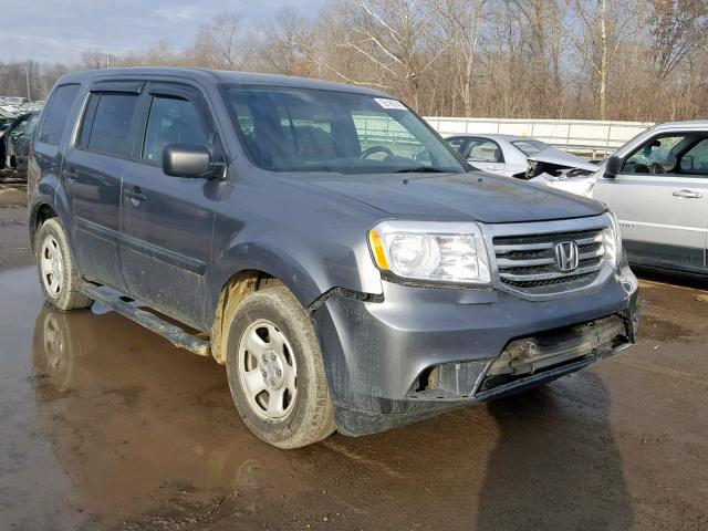 5FNYF4H29CB032336 - 2012 HONDA PILOT LX GRAY photo 1