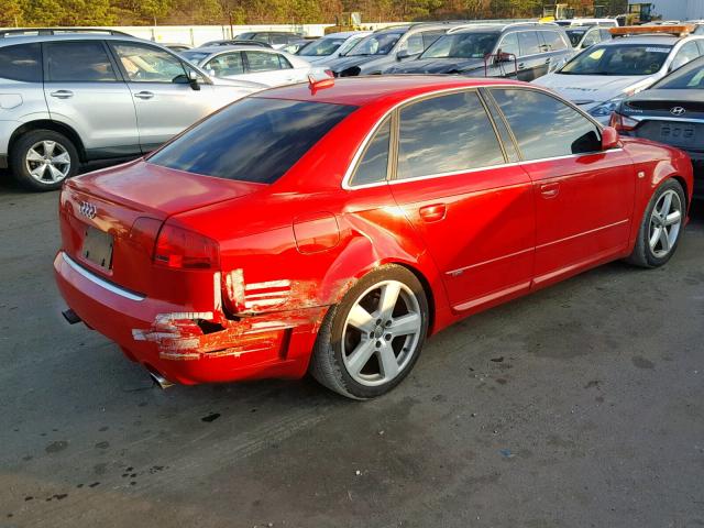 WAUEF78E76A106846 - 2006 AUDI A4 S-LINE RED photo 4