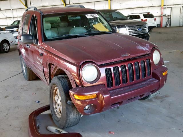 1J4GK58K22W136197 - 2002 JEEP LIBERTY LI BURGUNDY photo 1