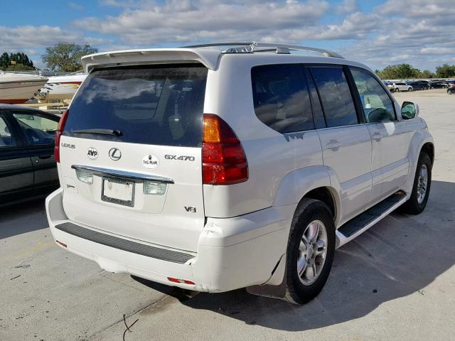 JTJBT20X040064034 - 2004 LEXUS GX 470 WHITE photo 4