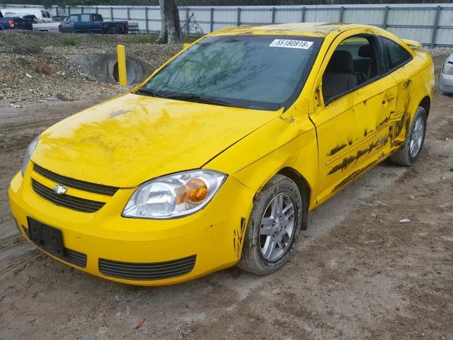 1G1AL12F757636599 - 2005 CHEVROLET COBALT LS YELLOW photo 2