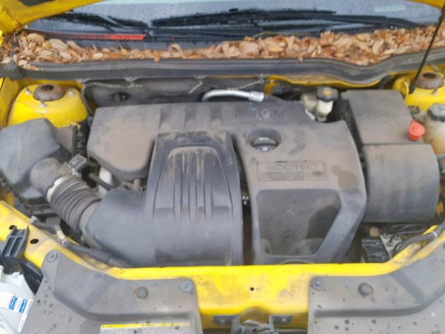 1G1AL12F757636599 - 2005 CHEVROLET COBALT LS YELLOW photo 7