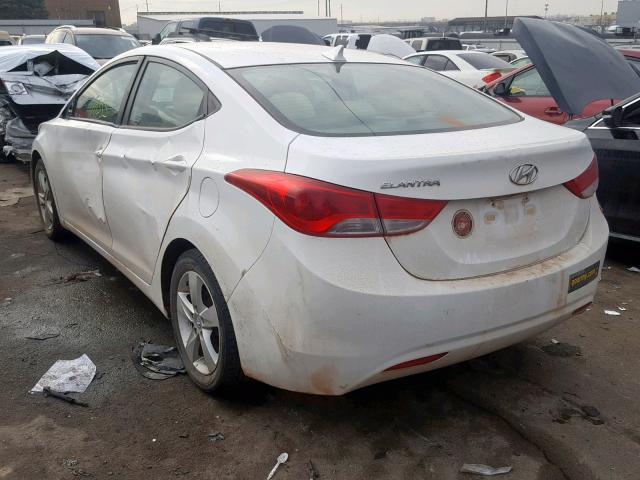 5NPDH4AE1CH064454 - 2012 HYUNDAI ELANTRA WHITE photo 3