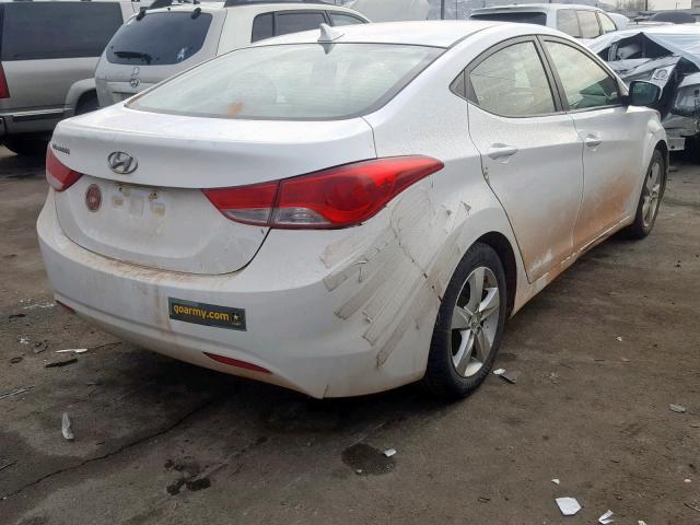 5NPDH4AE1CH064454 - 2012 HYUNDAI ELANTRA WHITE photo 4