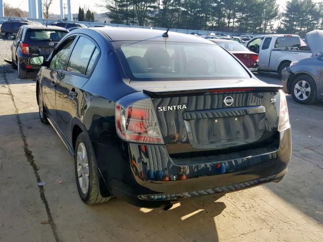 3N1AB6AP4BL673329 - 2011 NISSAN SENTRA 2.0 BLACK photo 3