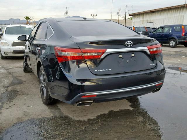4T1BK1EB6GU208272 - 2016 TOYOTA AVALON XLE BLACK photo 3