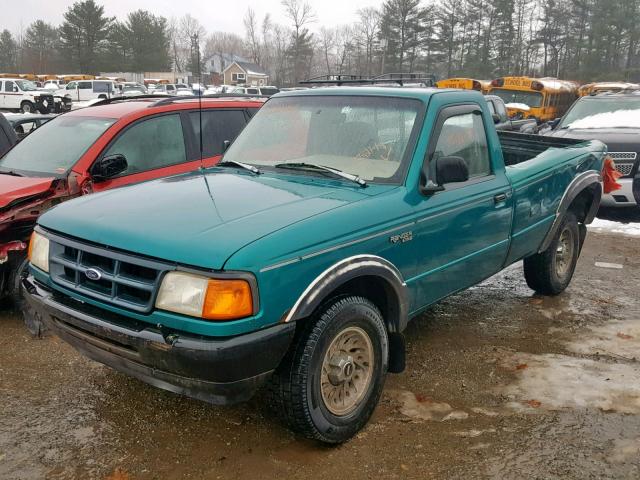 1FTCR11X3RTA05399 - 1994 FORD RANGER GREEN photo 2