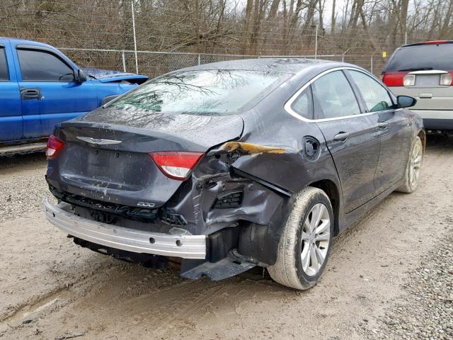 1C3CCCABXFN605469 - 2015 CHRYSLER 200 LIMITE GRAY photo 4