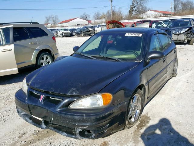 1G2NW52E73C132335 - 2003 PONTIAC GRAND AM G BLACK photo 2