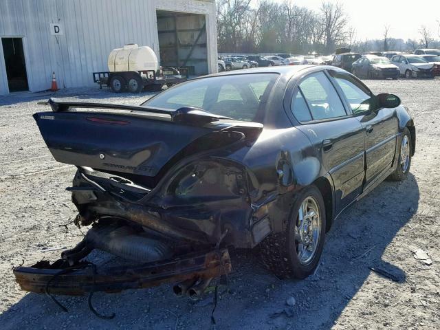 1G2NW52E73C132335 - 2003 PONTIAC GRAND AM G BLACK photo 4