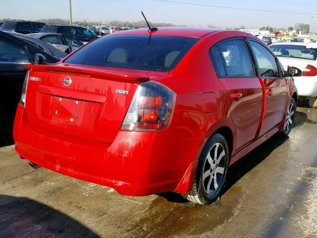 3N1AB6AP0CL773669 - 2012 NISSAN SENTRA 2.0 RED photo 4