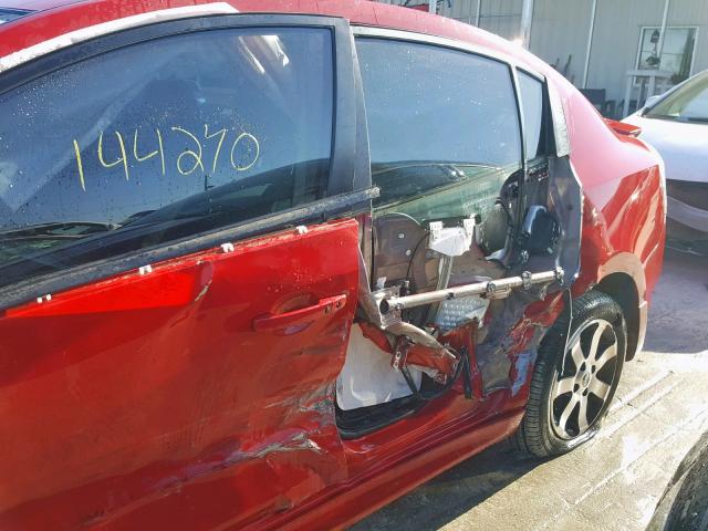 3N1AB6AP0CL773669 - 2012 NISSAN SENTRA 2.0 RED photo 9