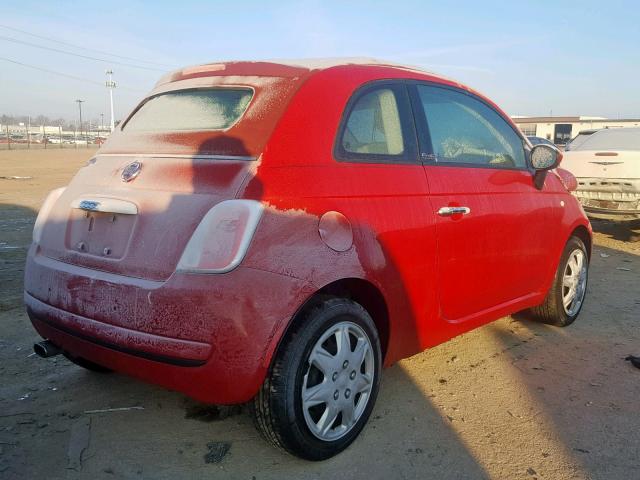 3C3CFFDR7CT370431 - 2012 FIAT 500 POP RED photo 4