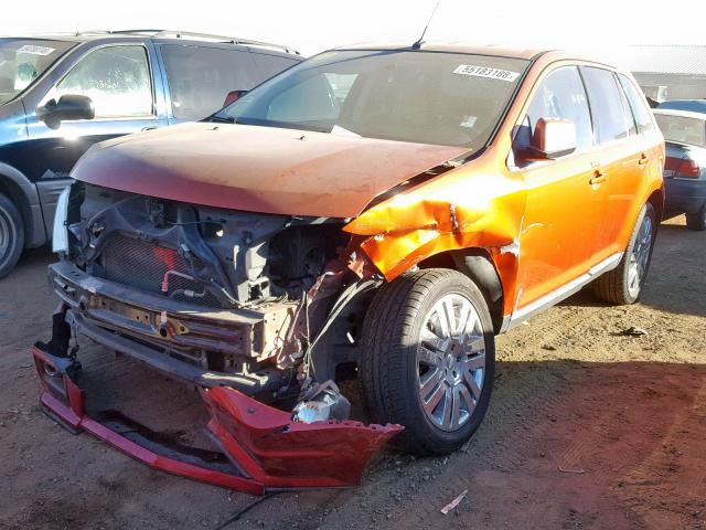 2FMDK49C08BA67591 - 2008 FORD EDGE LIMIT ORANGE photo 2