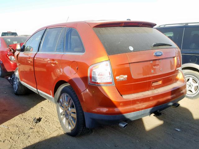 2FMDK49C08BA67591 - 2008 FORD EDGE LIMIT ORANGE photo 3