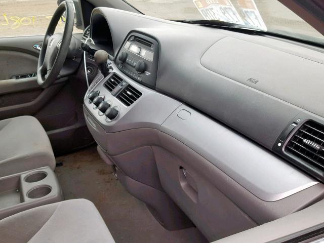 5FNRL3H20AB033119 - 2010 HONDA ODYSSEY LX SILVER photo 5