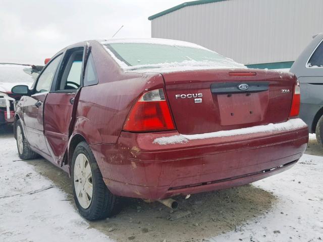 1FAFP34N06W118672 - 2006 FORD FOCUS ZX4 RED photo 3