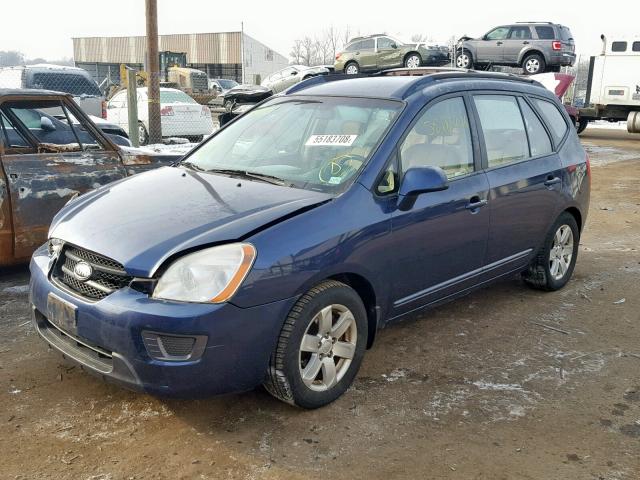 KNAFG526677056611 - 2007 KIA RONDO LX BLUE photo 2