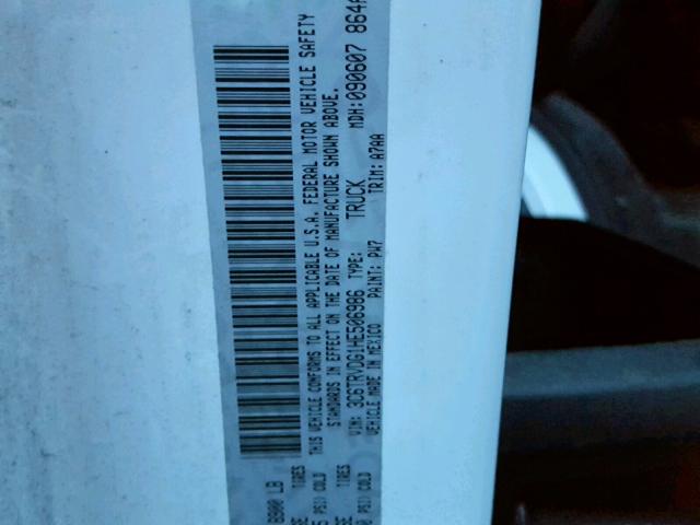 3C6TRVDG1HE506986 - 2017 RAM PROMASTER 白色 照片 10