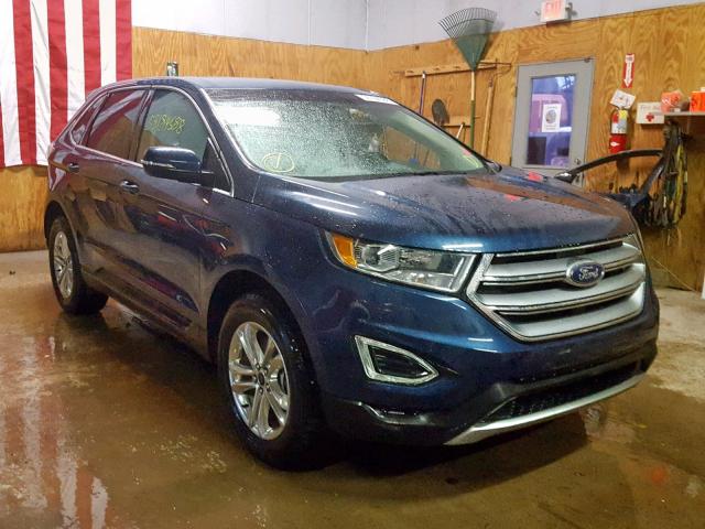 2FMPK4J89HBB36394 - 2017 FORD EDGE SEL BLUE photo 1