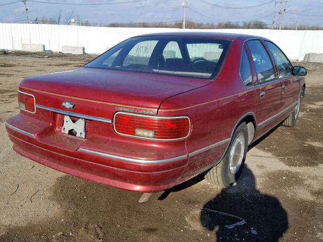 1G1BL52W9SR117355 - 1995 CHEVROLET CAPRICE CL MAROON photo 4