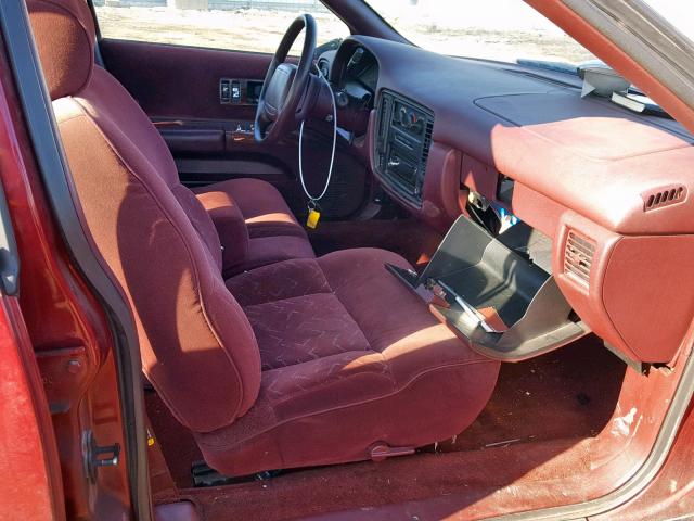 1G1BL52W9SR117355 - 1995 CHEVROLET CAPRICE CL MAROON photo 5