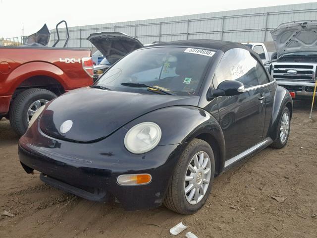 3VWCM31Y95M367827 - 2005 VOLKSWAGEN NEW BEETLE BLACK photo 2