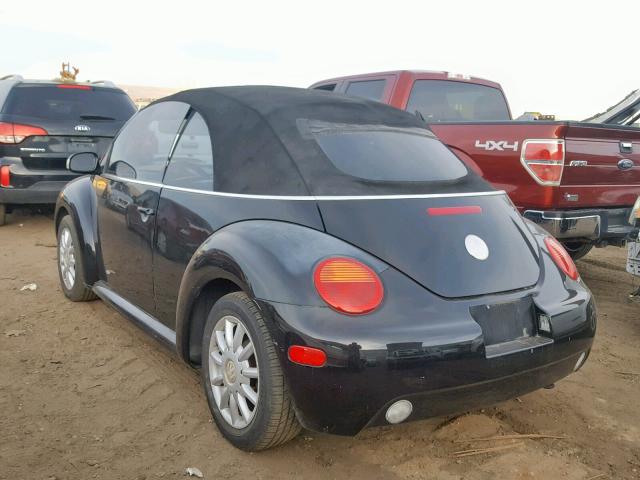 3VWCM31Y95M367827 - 2005 VOLKSWAGEN NEW BEETLE BLACK photo 3