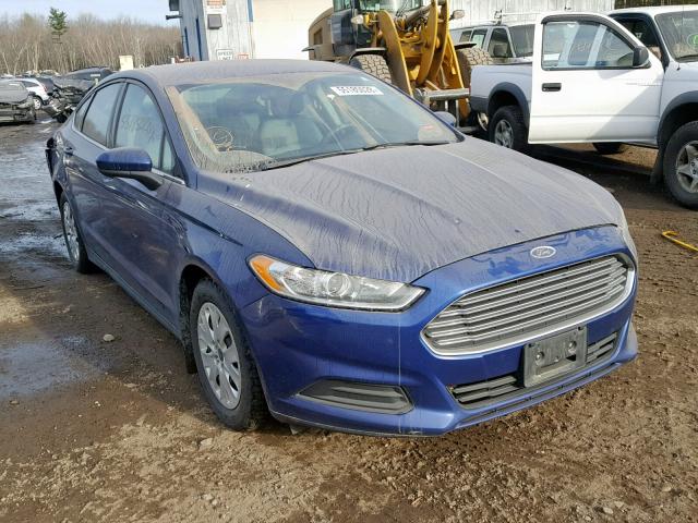 3FA6P0G7XER394127 - 2014 FORD FUSION S BLUE photo 1