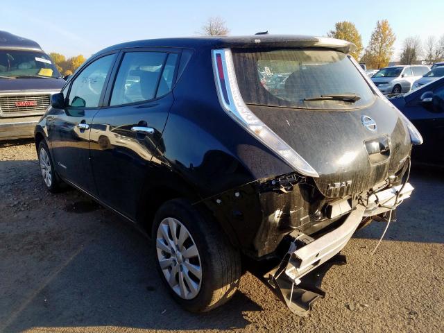 1N4AZ0CP9FC318537 - 2015 NISSAN LEAF S BLACK photo 3