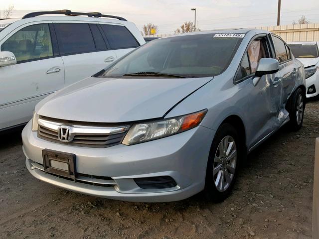 2HGFB2F99CH551440 - 2012 HONDA CIVIC EXL BLUE photo 2