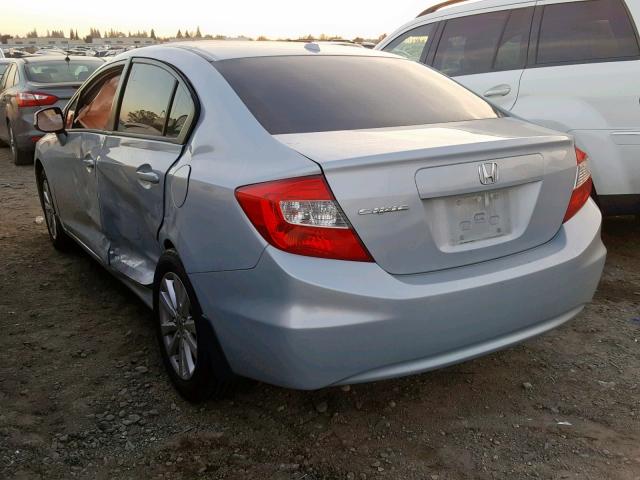 2HGFB2F99CH551440 - 2012 HONDA CIVIC EXL BLUE photo 3