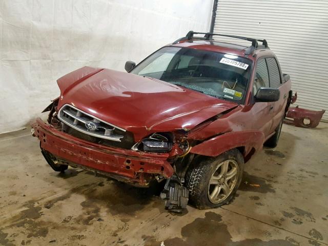 4S4BT62CX57106413 - 2005 SUBARU BAJA SPORT RED photo 2