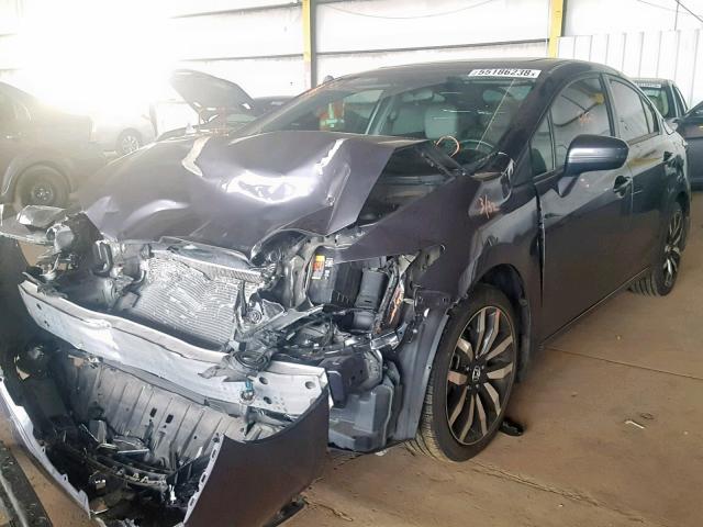 19XFB2F90FE087727 - 2015 HONDA CIVIC EXL GRAY photo 2