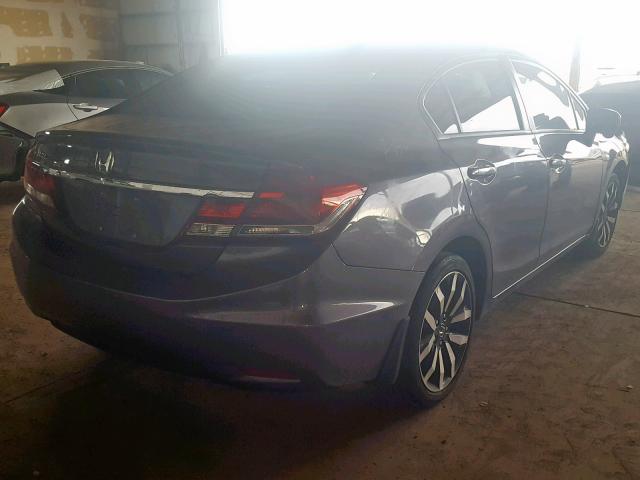 19XFB2F90FE087727 - 2015 HONDA CIVIC EXL GRAY photo 4