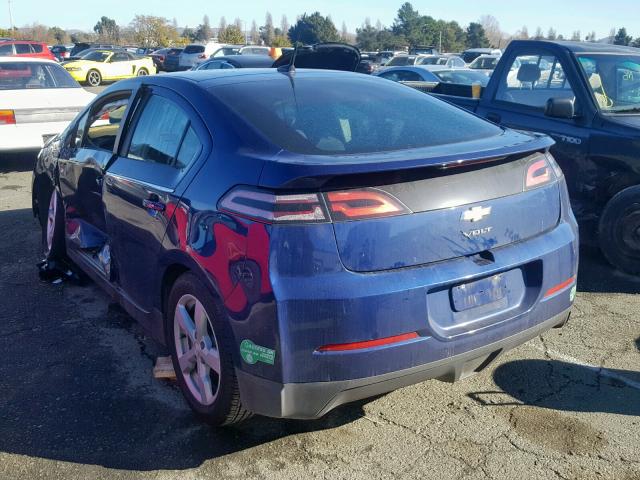 1G1RE6E47DU109702 - 2013 CHEVROLET VOLT BLUE photo 3