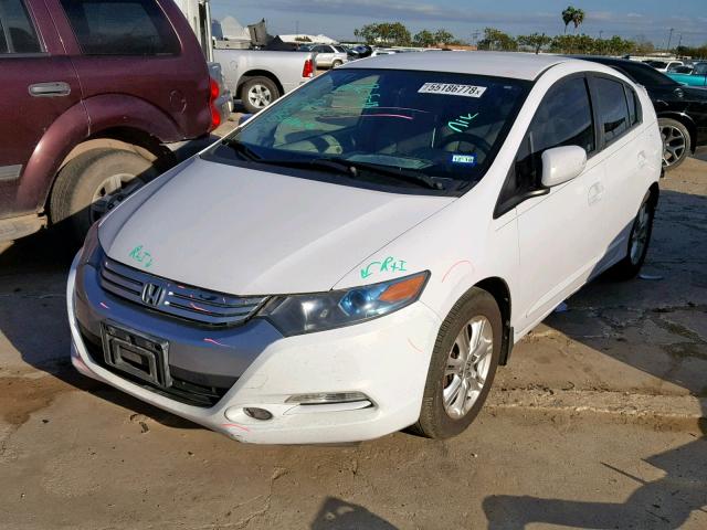 JHMZE2H70AS007637 - 2010 HONDA INSIGHT WHITE photo 2