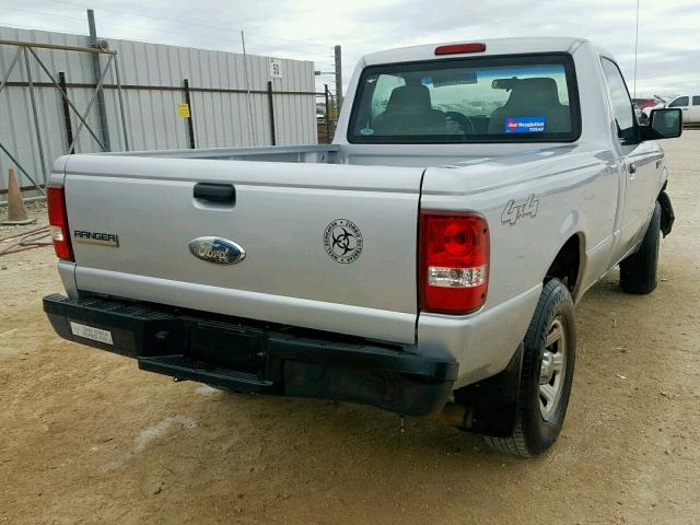 1FTYR11UX7PA61860 - 2007 FORD RANGER SILVER photo 4