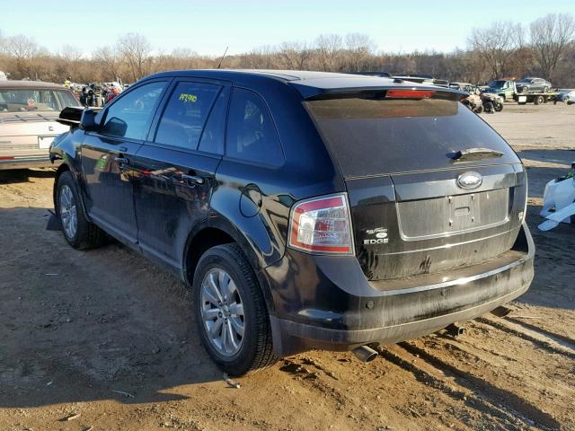 2FMDK48C47BB50344 - 2007 FORD EDGE SEL BLACK photo 3