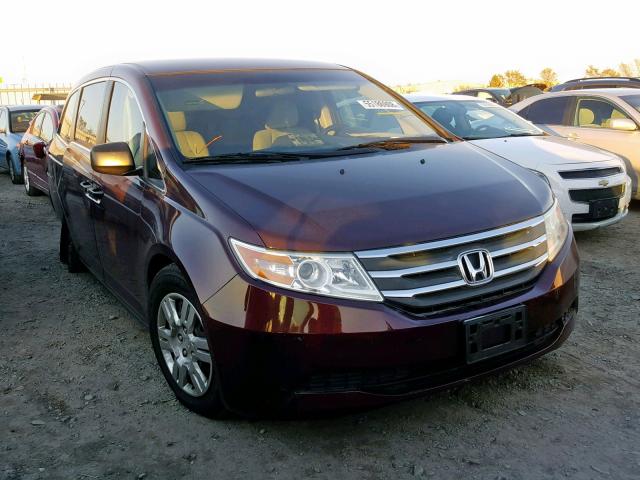 5FNRL5H2XBB014476 - 2011 HONDA ODYSSEY LX BURGUNDY photo 1