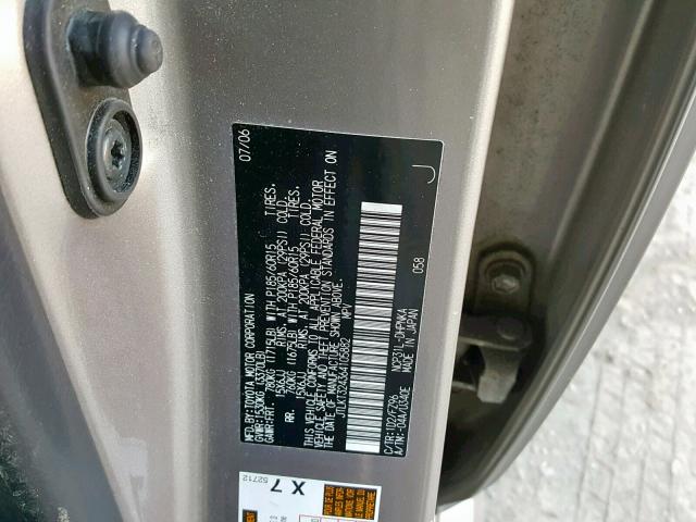 JTLKT324364105882 - 2006 TOYOTA SCION XB Сұр фото 10