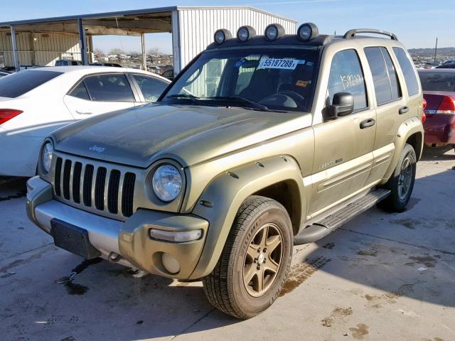 1J4GL38K62W332855 - 2002 JEEP LIBERTY RE GREEN photo 2