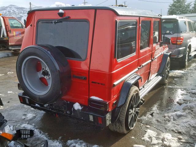 WDCYC7DF6EX220785 - 2014 MERCEDES-BENZ G 63 AMG RED photo 4