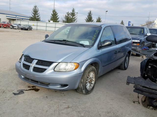 1D8GP253X3B234200 - 2003 DODGE CARAVAN SE BLUE photo 2