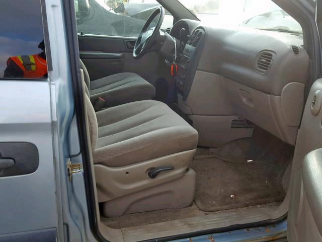 1D8GP253X3B234200 - 2003 DODGE CARAVAN SE BLUE photo 5