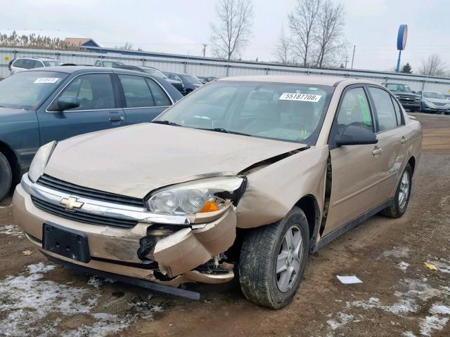 1G1ZT528X5F274737 - 2005 CHEVROLET MALIBU LS 米色 照片 2