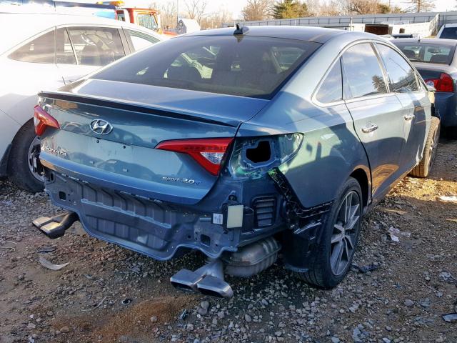 5NPE34AB3FH080068 - 2015 HYUNDAI SONATA SPO TEAL photo 4