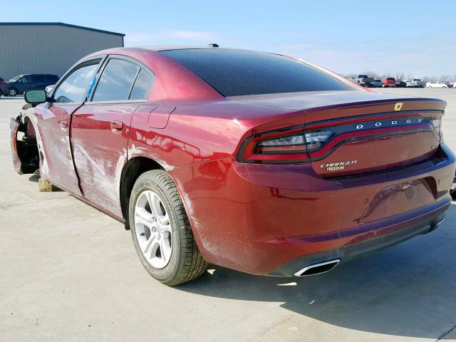 2C3CDXBG5JH239064 - 2018 DODGE CHARGER SX MAROON photo 3