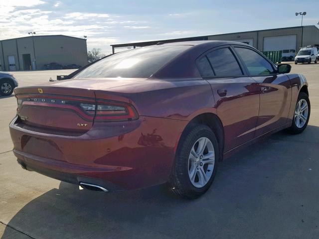 2C3CDXBG5JH239064 - 2018 DODGE CHARGER SX MAROON photo 4