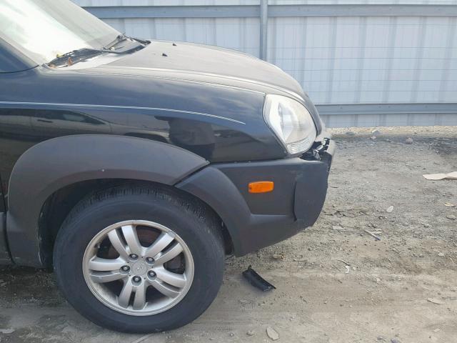 KM8JN12D76U418127 - 2006 HYUNDAI TUCSON GLS BLACK photo 9